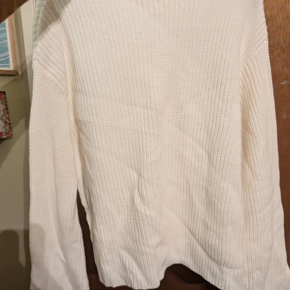 Chic White Sweater with Multicolor Lettering - Picture 6 of 6